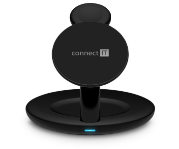CONNECT IT Bezdrátová nabíječka 3v1 MultiCharge MagSafe pro IPhone, Apple Watch a AirPods, 15 W, Černá