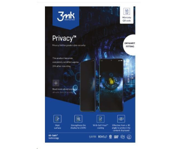 3mk All-Safe - AIO fólie Privacy Phone Dry & Wet Fitting, 5 ks