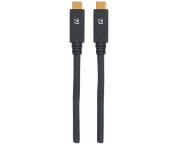 Manhattan USB-C kabel, USB 3.1, Gen 1, USB-C Male na USB-C Male, 5 Gbps, 2m, černá