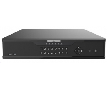 Uniview NVR, 64 kanálů, H.265, 4x HDD, 12Mpix (384Mbps/384Mbps), HDMI+VGA Full HD, (N+1), ONVIF, 3x USB, audio