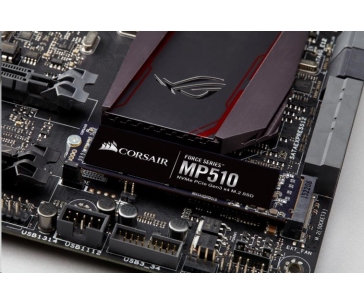 CORSAIR SSD 960GB Force MP510 (R:3480, W:3000 MB/s), M.2 2280 NVMe PCIe, černá