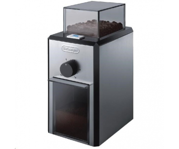 DeLonghi KG89 mlýnek na kávu, 110 W, nastavení hrubosti, kontrolka, ocelové kameny, bezpečnostní systém, černý