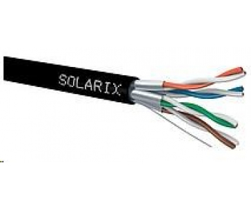 Instalační kabel Solarix STP, Cat6A, drát, PE, cívka 500m SXKD-6A-STP-PE