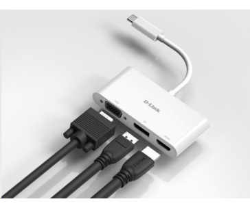 D-Link DUB-V310 3-in-1 USB-C to HDMI/VGA/DisplayPort Adapter