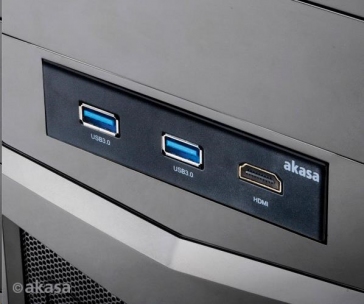 AKASA HUB USB, přední panel pro VR do 3.5", 2x USB 3.0, HDMI, interní