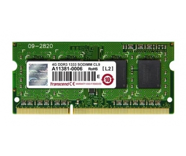 TRANSCEND SODIMM DDR3 4GB 1600MHz 256Mx8 2Rx8