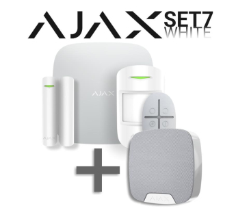SET 7 - Ajax StarterKit white + Ajax HomeSiren white - ZDARMA