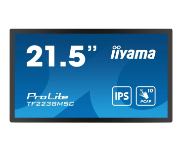 Iiyama ProLite open-frame LCDs, 54.6cm (21.5''), Projected Capacitive, 10 TP, Full HD, USB, kit (USB), black