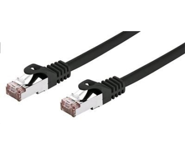 C-TECH kabel patchcord Cat6, FTP, černý, 0,25m
