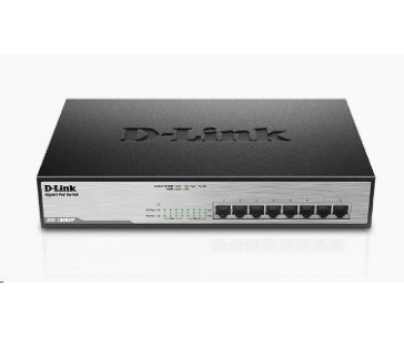 D-Link DGS-1008MP 8-port Gigabit PoE switch, 8x gigabit PoE RJ45, PoE budget 140W