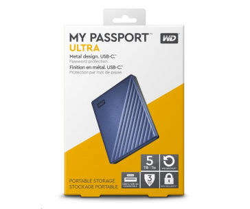 WD My Passport ULTRA 5TB Ext. 2.5" USB3.1 Blue USB-C