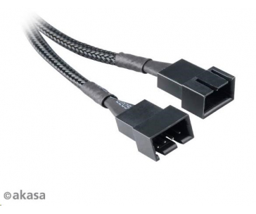 AKASA kabel rozdvojka pro ventilátory, 1x 4-pin fan na 2x 4-pin, 15cm, 4ks v balení