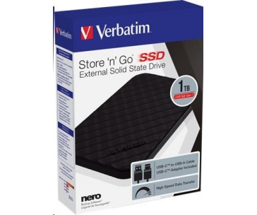 VERBATIM externí SSD 1TB Store ´n´ Go Portable USB3.2 Gen 1, černá
