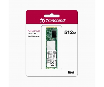 TRANSCEND SSD 220S 512GB, M.2 2280, PCIe Gen3x4, NVMe, M-Key, 3D TLC, with Dram