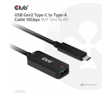 Club3D Kabel USB-C na USB-A, 10Gbps, 5m, M/F