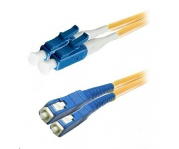 Duplexní patch kabel SM 9/125, OS2, LC-SC, LS0H, 15m