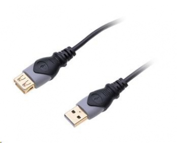 CONNECT IT Wirez HQ Kabel USB 2.0 A-A prodlužovací 1,8m, stíněný, zlacené konektory
