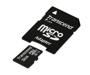 TRANSCEND MicroSDHC karta 32GB Premium, Class 10 UHS-I 300x + adaptér