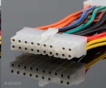 AKASA kabel redukce napájení z 24pin ATX na 20pin ATX 12V, 10cm