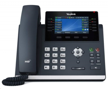 Yealink SIP-T46U IP telefon, 4,3" 480x272 barevný, 2x RJ45 10/100/1000, PoE, 16x SIP, 2x USB, bez adaptéru