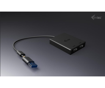 i-tec USB-A/USB-C Dual 4K HDMI Video Adapter