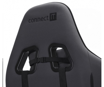 CONNECT IT herní křeslo Monaco Pro, látkové, šedo-černé