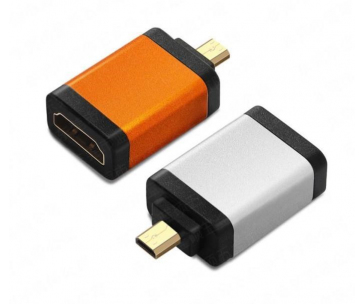 PremiumCord adaptér HDMI A - micro HDMI D (F/M), oranžová