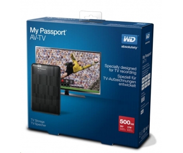 WD My Passport AV-TV 500GB Ext. 2.5" USB3.0, Black