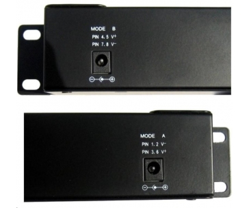 POE injektor aktivní/pasivní - 16x 1 Gb/s, stíněný panel, 802.3af/at