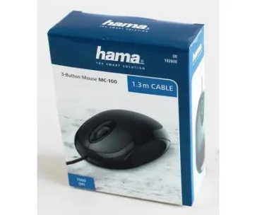 Hama optická kabelová myš MC-100, černá