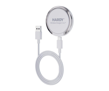 3mk bezdrátová nabíječka - Hardy Wireless Charger 2in1 s funkcí stojánku, 15w, bílá