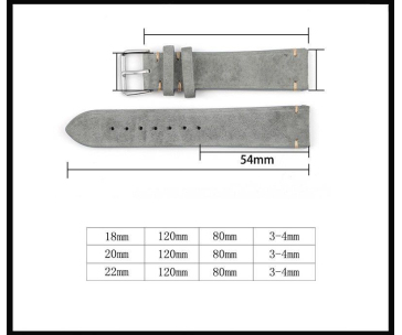 RhinoTech univerzální řemínek Genuine Suede Leather Quick Release 18mm hnědý