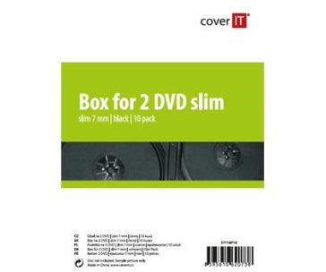 COVER IT obal na 2 DVD 7mm slim černý 10ks/bal
