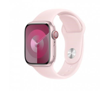 APPLE Watch Series 9 GPS + Cellular 45mm Pink Aluminium Case with Light Pink Sport Band - M/L