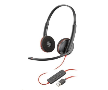 Poly Blackwire C3220 náhlavní souprava, USB-A, stereo (Bulk), černá