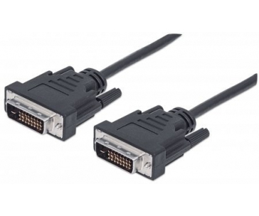 MANHATTAN kabel DVI-D Dual Link Male to DVI-D Dual Link Male, Black, 3 m