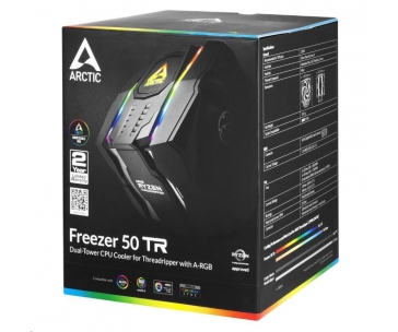 ARCTIC Freezer 50 TR Dual Tower chladič CPU s A-RGB (pro AMD Threadripper)