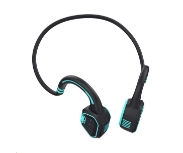 EVOLVEO bezdrátová sluchátka BoneSwim MP3 16GB, na lícní kosti, modrá