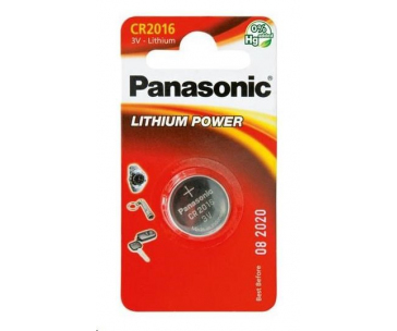 PANASONIC Lithiová baterie (knoflíková) CR-2016EL/2B  3V (Blistr 2ks)