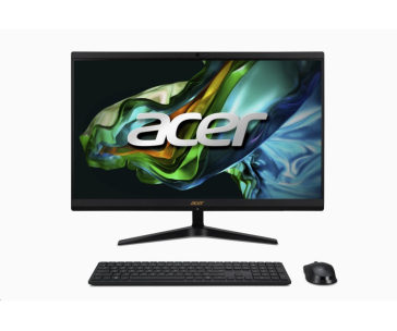 ACER PC AiO AspireC24-1800, i5-12450H,23,8" FHD,8GB,512GB M.2 SSD,IrisXe,ESHELL,USB KB+mouse,black