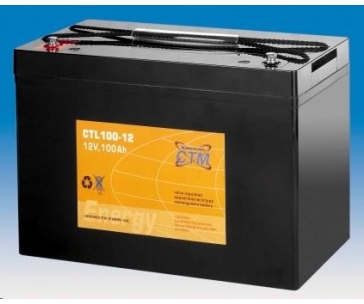 Baterie - CTM CTL 100-12 (12V/100Ah - M6), životnost 10-12let