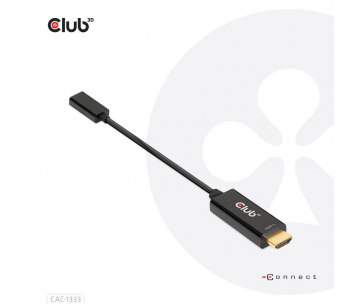 Club3D aktivní adaptér HDMI na USB-C, 4K60Hz, M/F