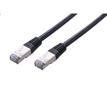C-TECH kabel patchcord Cat5e, FTP, černý, 0,5m