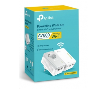 TP-Link TL-WPA4226KIT WiFi4 průchozí powerline set (N600, AV600,2x100Mb/s,HomePlug AV2)