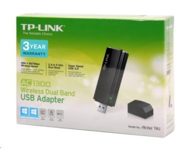 TP-Link Archer T4U WiFi5 USB adapter (AC1300,2,4GHz/5GHz,USB3.0)