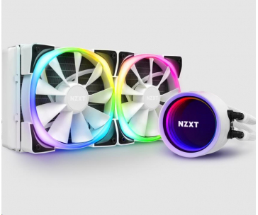NZXT vodní chladič Kraken X53 RGB / 2x 120mm fan / LGA 2066/2011(-3)/1366/1156/1155/1151/1150/AM4 / bílá