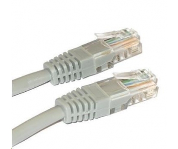 Patch kabel Cat5E, UTP - 10m, šedý