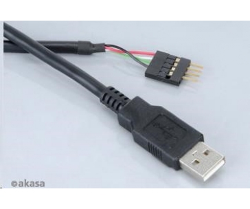 AKASA kabel redukce interní USB na externí USB (Type - M), USB 2.0, 40cm