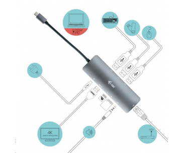 i-tec USB-C Metal Nano Docking Station 4K HDMI LAN + Power Delivery 100 W