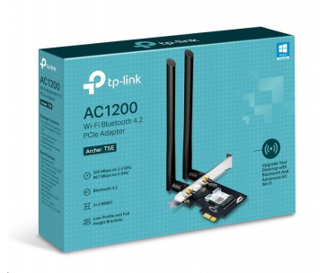 TP-Link Archer T5E WiFi5 PCIe adapter (AC1200,2,4GHz/5GHz,Bluetooth4.2)